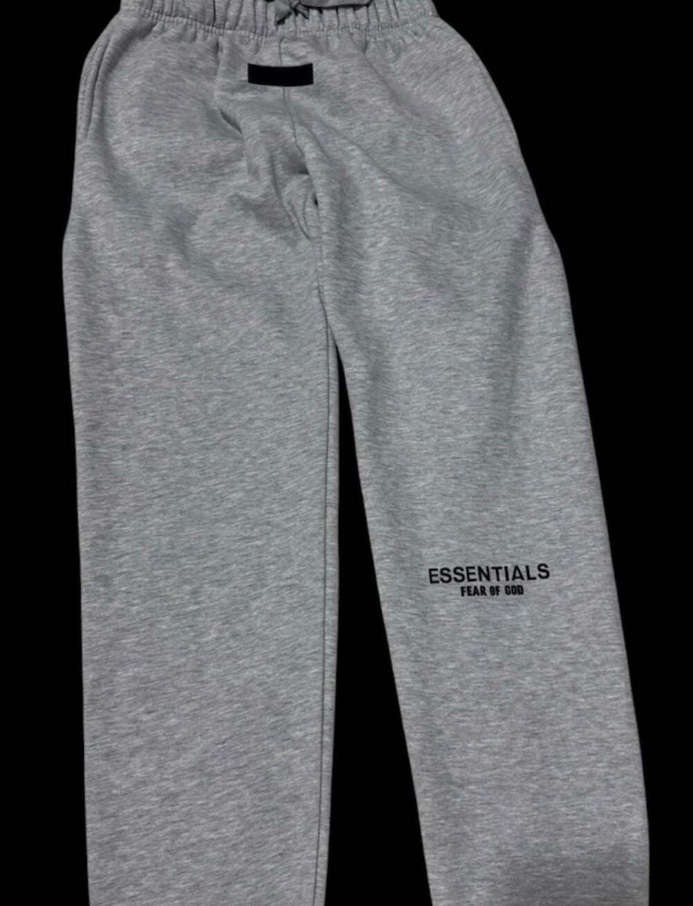 Essentials Fear of God Men's Gray Fleece Jogger Pants Drawstring Waist Size S